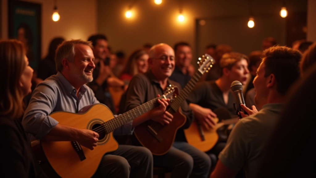 Community members enjoying live music performance together