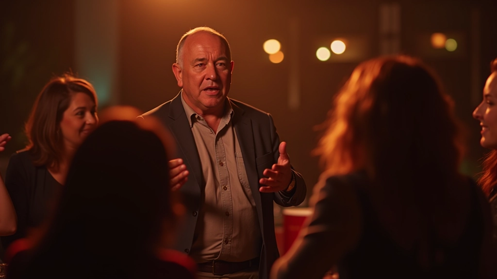 Karaoke host explaining song selection process to attentive participants at Portuguese venue