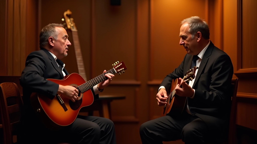 Bossa nova musicians performing live at Portuguese venue with warm lighting and intimate setting