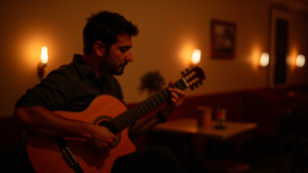 Intimate bossa nova performance in a Portuguese venue